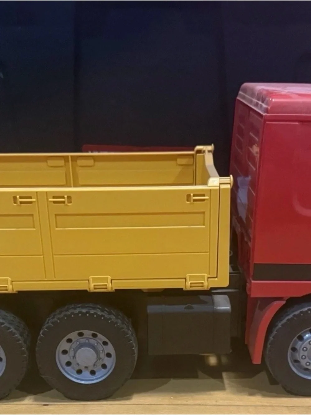 Bruder Red and Yellow Kids Dump Truck Toy - Durable Play Vehicle